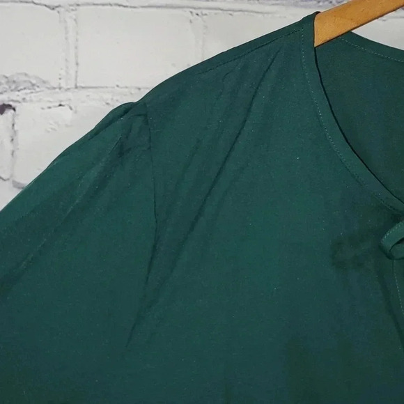 COOLMEE MATERNITY Hunter Green Long-sleeved Dress Stretchy - Picture 3 of 11